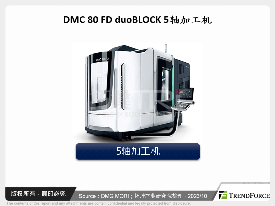 DMC 80 FD duoBLOCK 5轴加工机