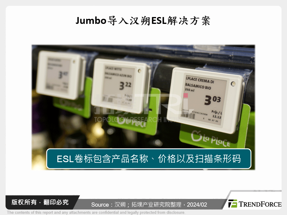 Jumbo导入汉朔ESL解决方案